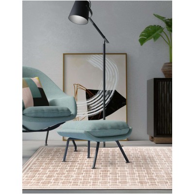 Tapete Christie Enrejado Cuadrado en Beige