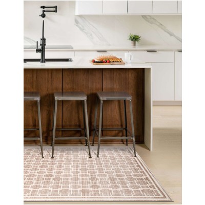 Tapete Christie Enrejado Cuadrado en Beige