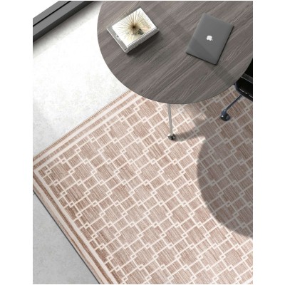 Tapete Christie Enrejado Cuadrado en Beige