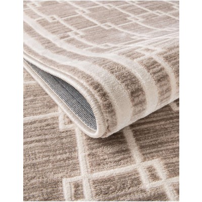 Tapete Christie Enrejado Cuadrado en Beige