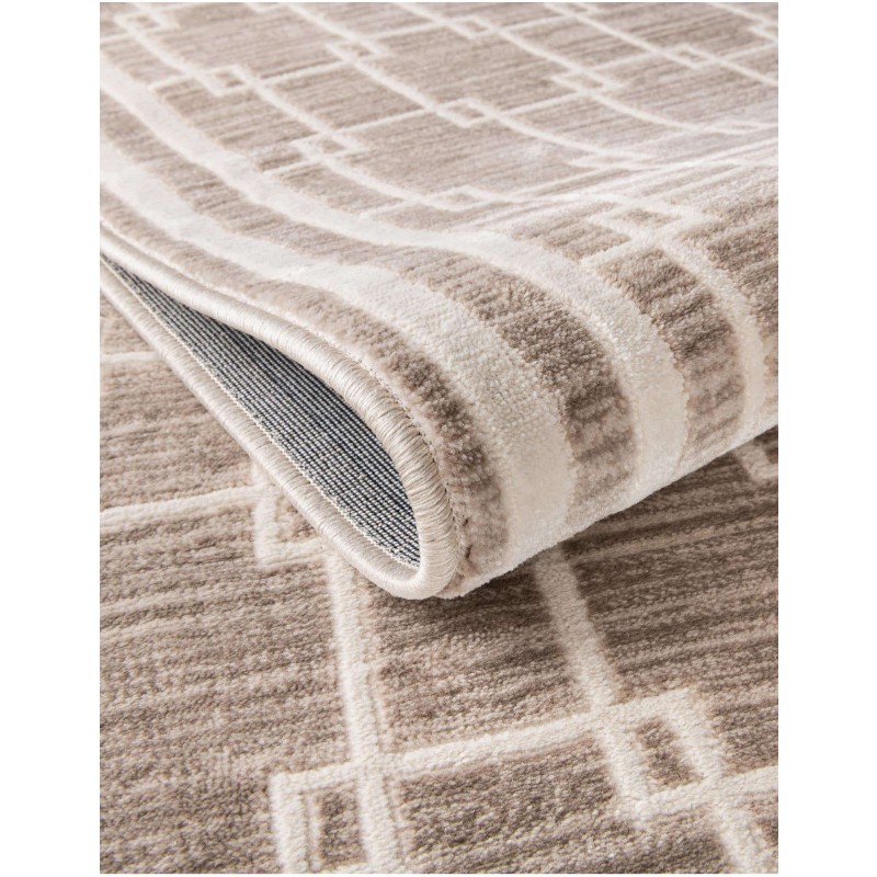 Tapete Christie Enrejado Cuadrado en Beige