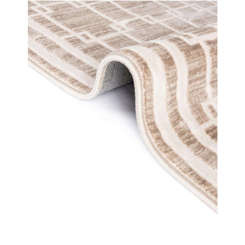 Tapete Christie Enrejado Cuadrado en Beige