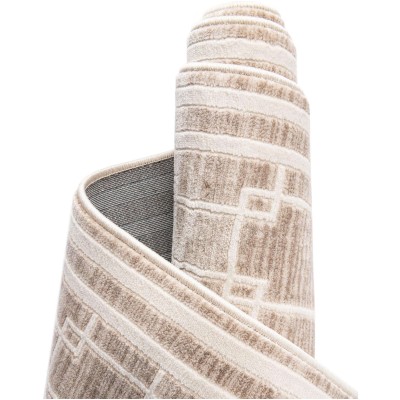 Tapete Christie Enrejado Cuadrado en Beige