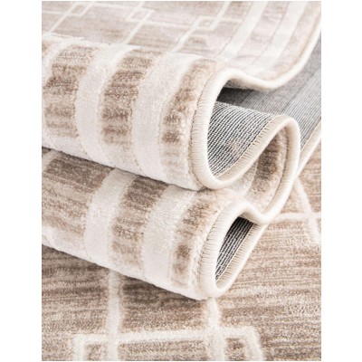 Tapete Christie Enrejado Cuadrado en Beige