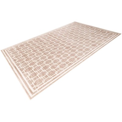 Tapete Christie Enrejado Cuadrado en Beige