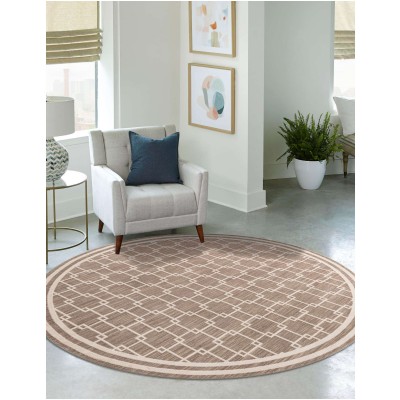 Tapete Christie Enrejado Cuadrado en Beige