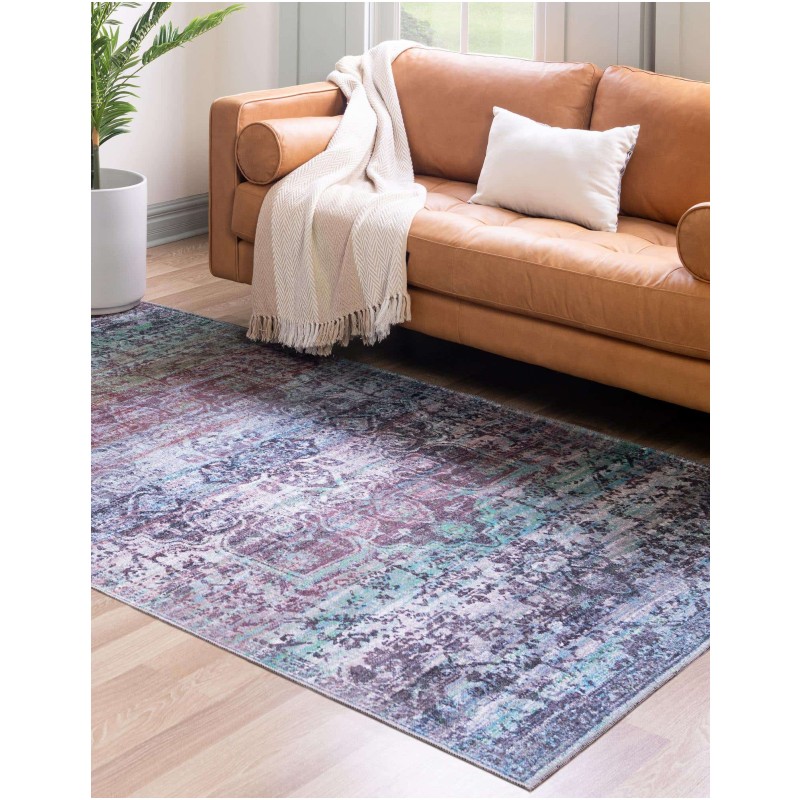 Tapete Lavable Renacimiento Azul y Verde