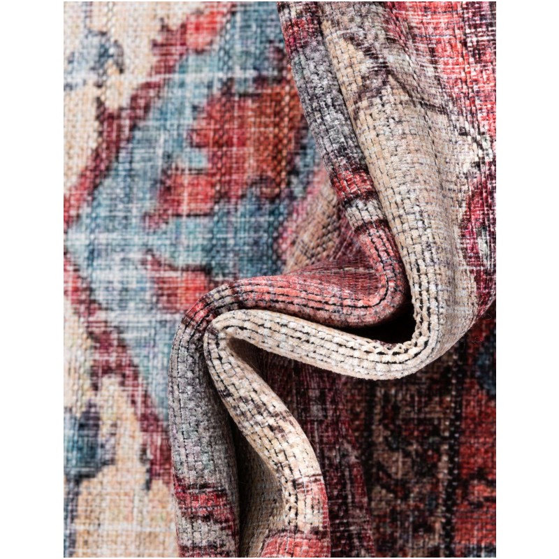 Tapete Lavable Lunar Medallón en Rojizo