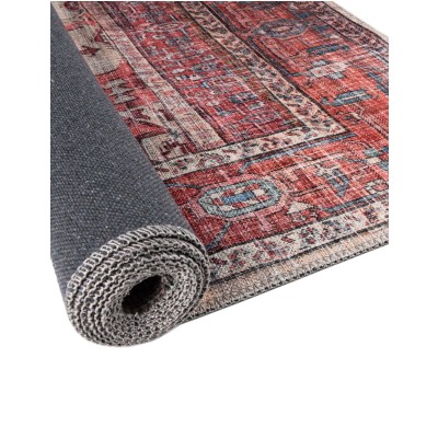 Tapete Lavable Lunar Medallón en Rojizo