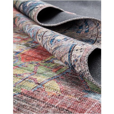 Tapete Lavable Lunar Medallón en Multicolor