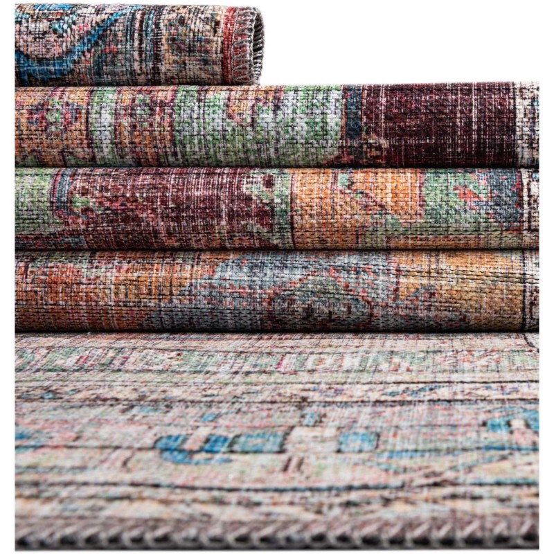 Tapete Lavable Lunar Medallón en Multicolor