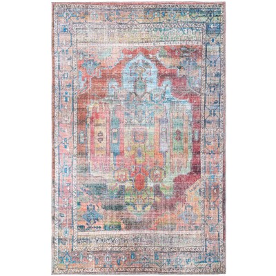 Tapete Lavable Lunar Medallón en Multicolor