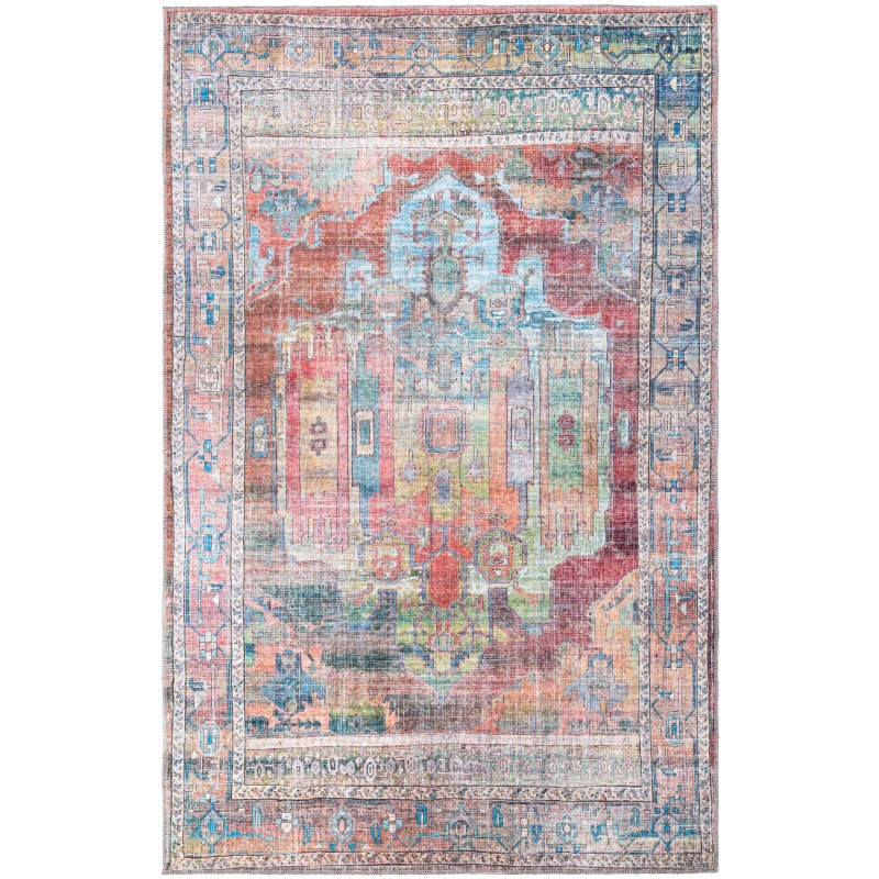 Tapete Lavable Lunar Medallón en Multicolor