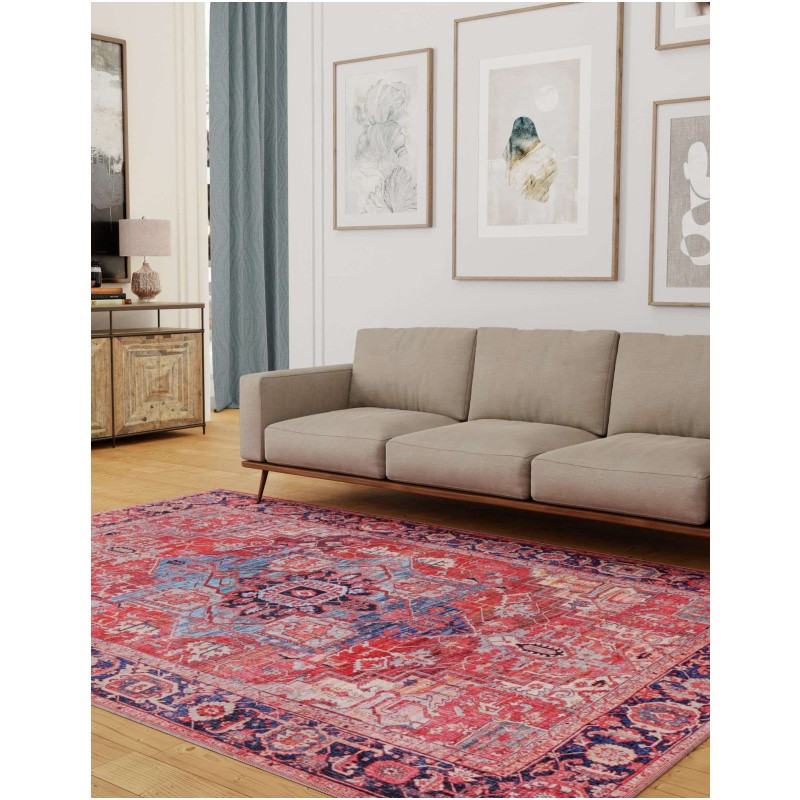 Tapete Lavable Lunar Rojo Oxidado