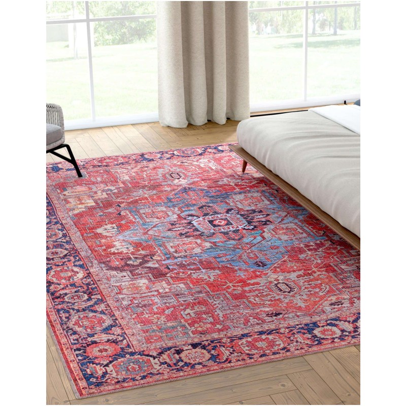 Tapete Lavable Lunar Rojo Oxidado