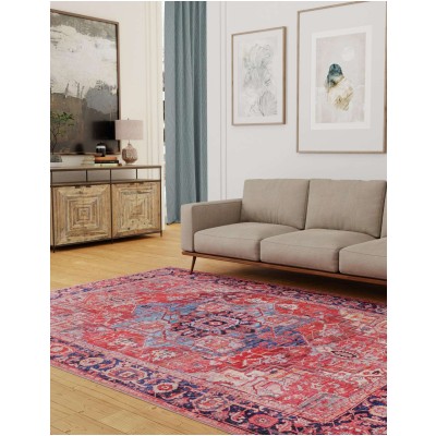 Tapete Lavable Lunar Rojo Oxidado