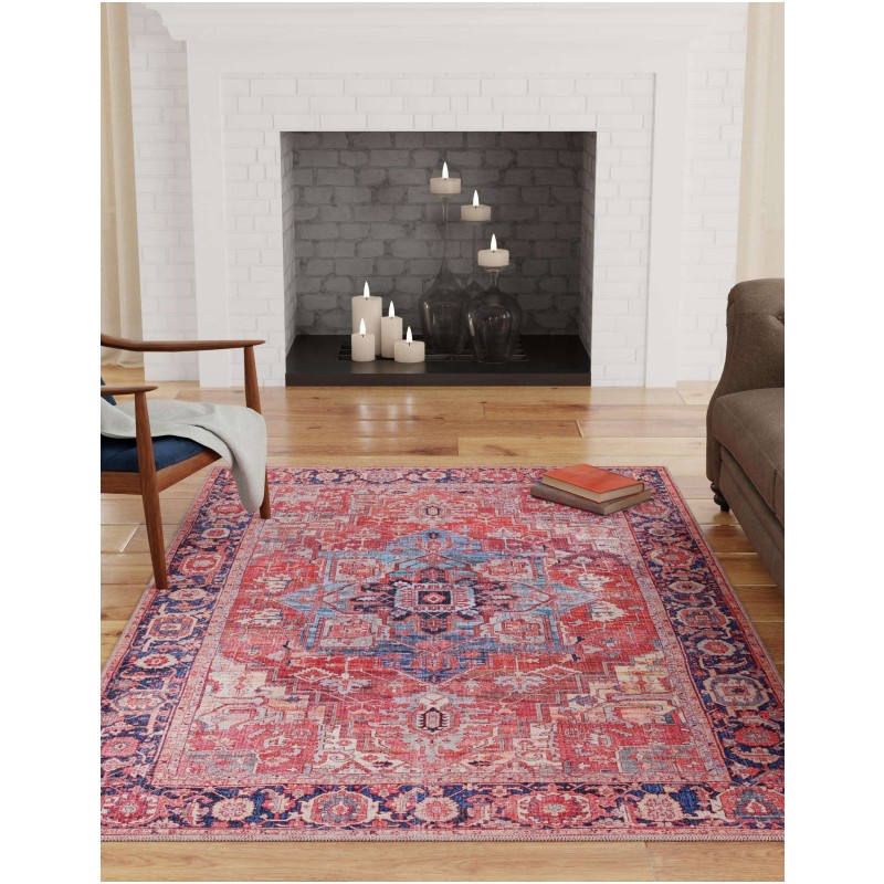 Tapete Lavable Lunar Rojo Oxidado