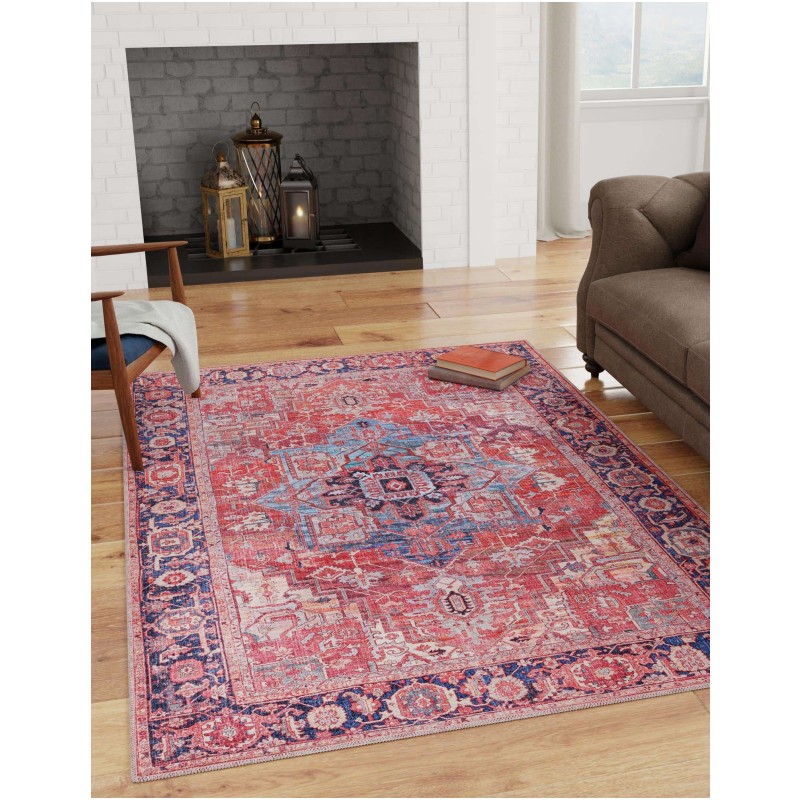 Tapete Lavable Lunar Rojo Oxidado