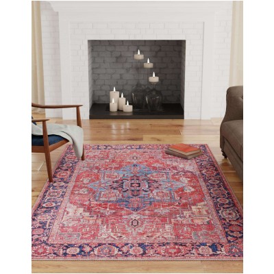 Tapete Lavable Lunar Rojo Oxidado