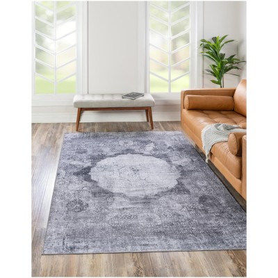 Tapete Lavable Yala en Gris Saturado