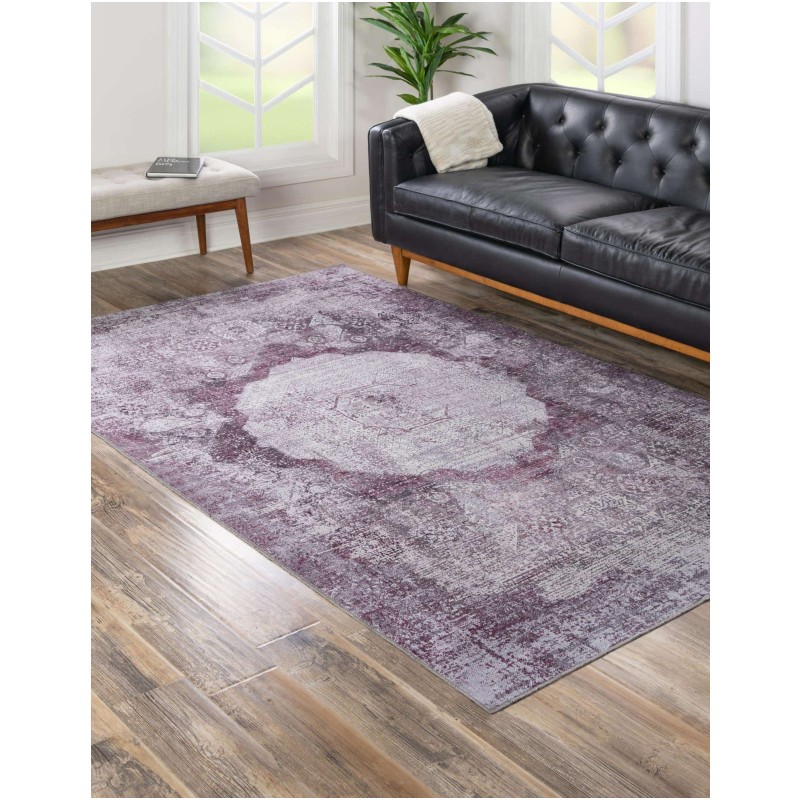 Tapete Lavable Yala en Rosa Saturado