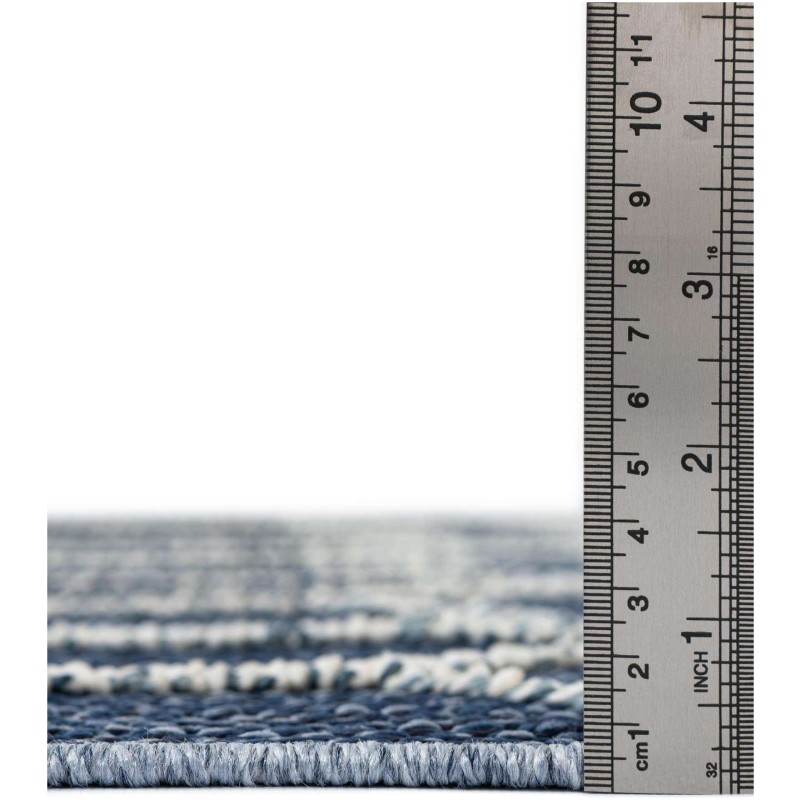 Tapete Sinfonía Exterior Enrejado en Azul Marino