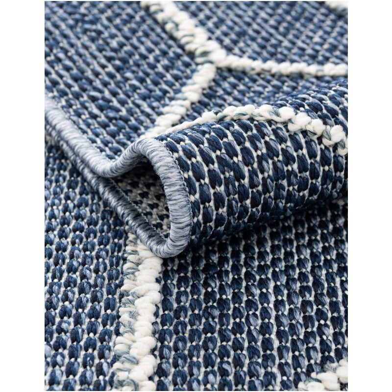 Tapete Sinfonía Exterior Enrejado en Azul Marino