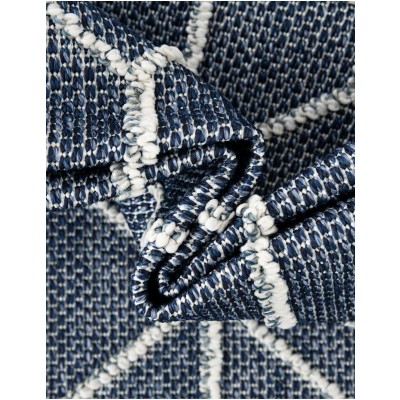 Tapete Sinfonía Exterior Enrejado en Azul Marino