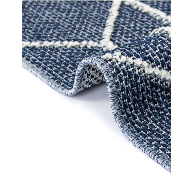 Tapete Sinfonía Exterior Enrejado en Azul Marino