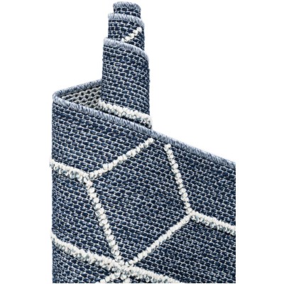 Tapete Sinfonía Exterior Enrejado en Azul Marino