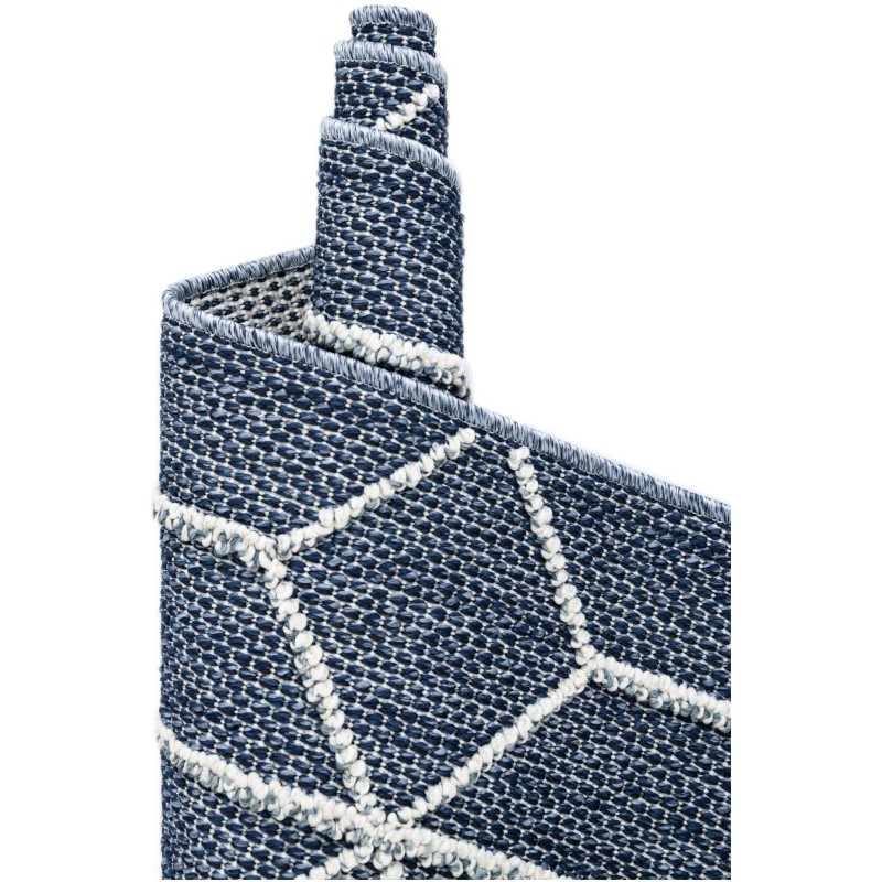 Tapete Sinfonía Exterior Enrejado en Azul Marino