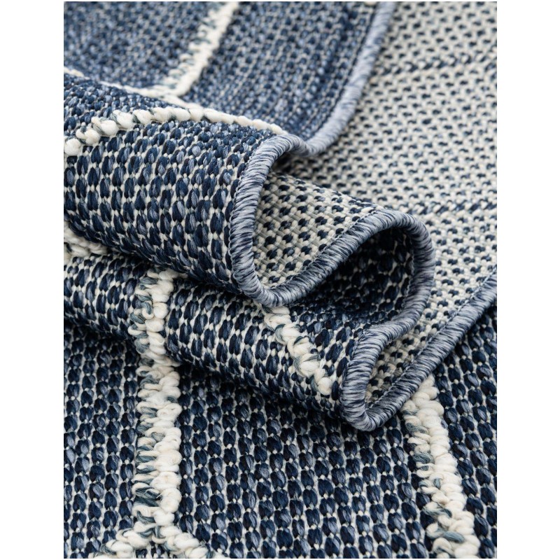 Tapete Sinfonía Exterior Enrejado en Azul Marino