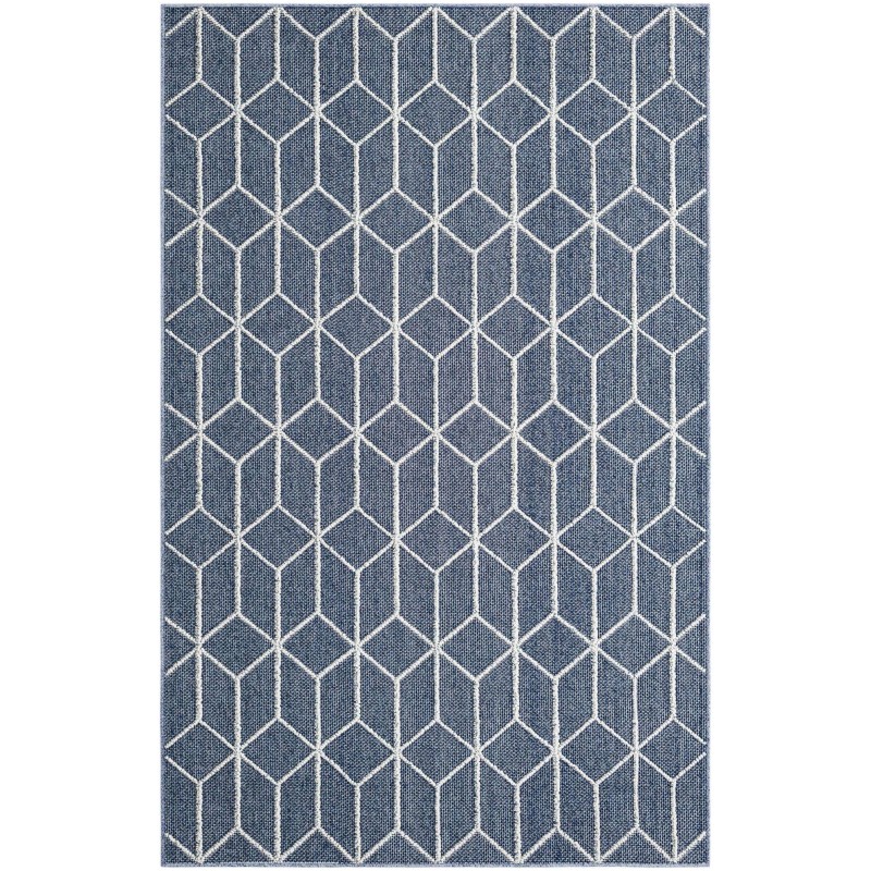 Tapete Sinfonía Exterior Enrejado en Azul Marino