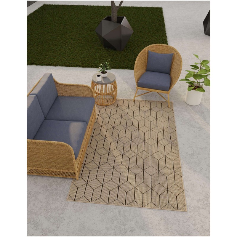 Tapete Sinfonía Exterior Enrejado en Khaki