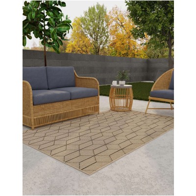 Tapete Sinfonía Exterior Enrejado en Khaki