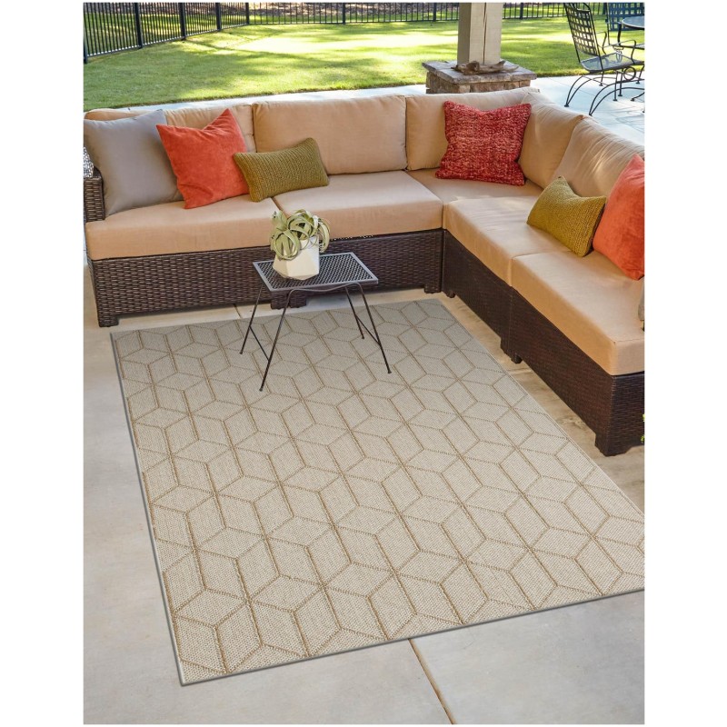 Tapete Sinfonía Exterior Enrejado en Beige