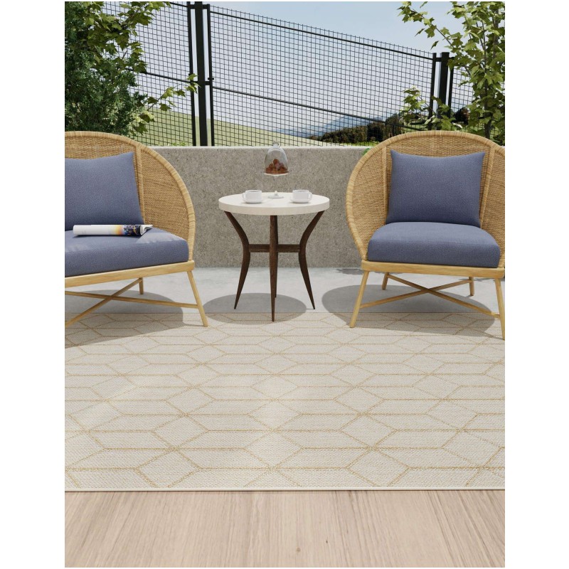 Tapete Sinfonía Exterior Enrejado en Beige