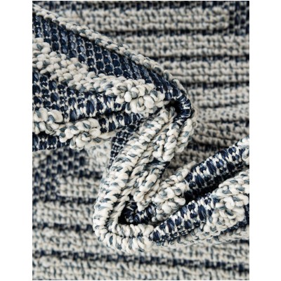 Tapete Sinfonía Exterior Enrejado de Rombos en Azul Marino