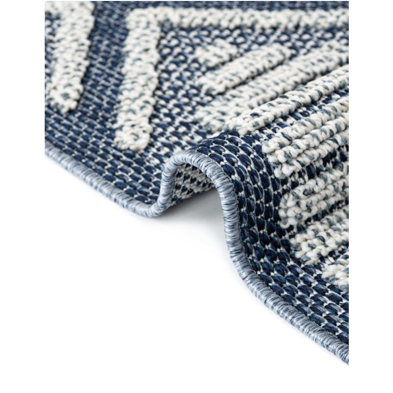 Tapete Sinfonía Exterior Enrejado de Rombos en Azul Marino