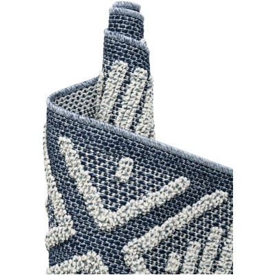 Tapete Sinfonía Exterior Enrejado de Rombos en Azul Marino