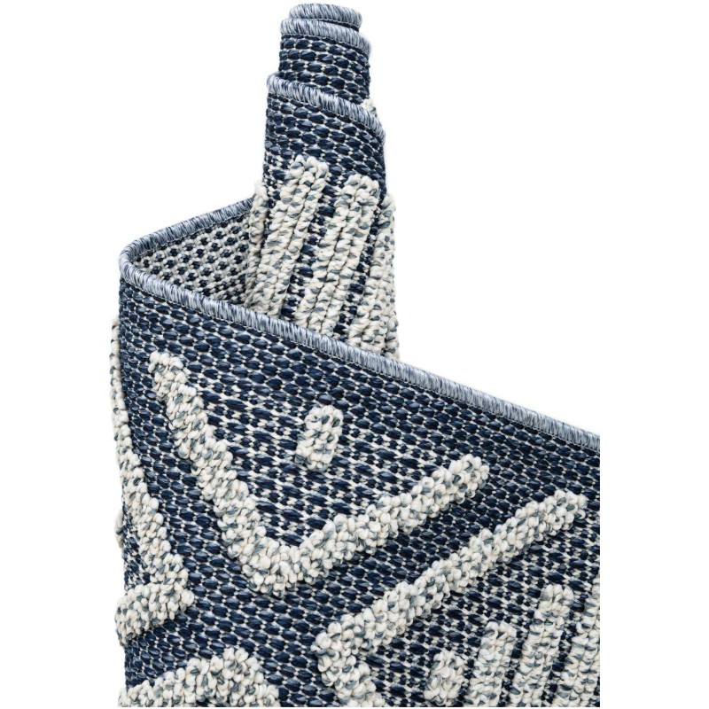 Tapete Sinfonía Exterior Enrejado de Rombos en Azul Marino