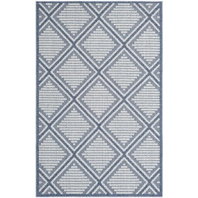 Tapete Sinfonía Exterior Enrejado de Rombos en Azul Marino