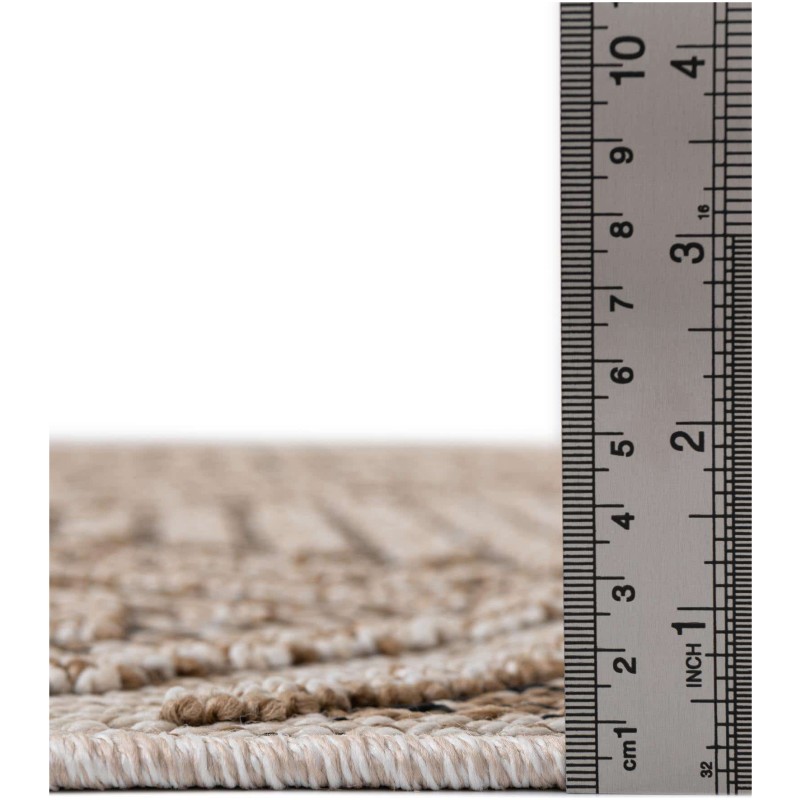 Tapete Sinfonía Exterior Enrejado de Rombos en Khaki