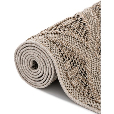 Tapete Sinfonía Exterior Enrejado de Rombos en Khaki