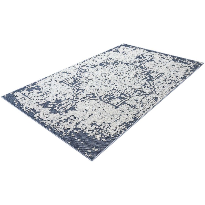 Tapete Sinfonía Exterior Medallón en Azul