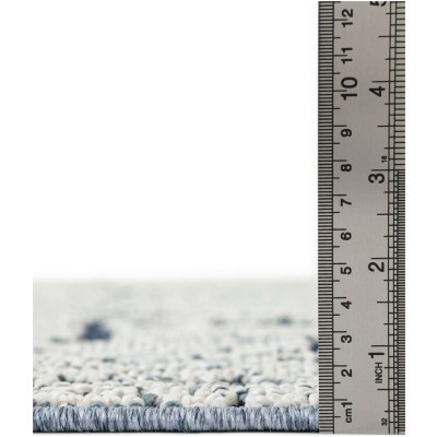 Tapete Sinfonía Exterior Medallón en Azul