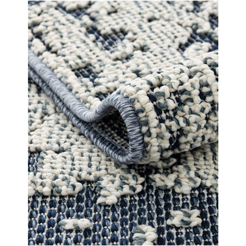 Tapete Sinfonía Exterior Medallón en Azul