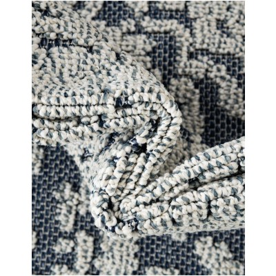 Tapete Sinfonía Exterior Medallón en Azul