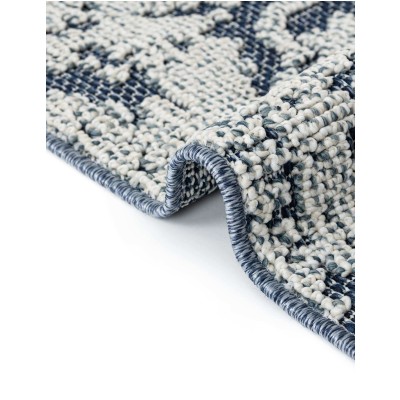 Tapete Sinfonía Exterior Medallón en Azul