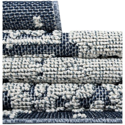 Tapete Sinfonía Exterior Medallón en Azul